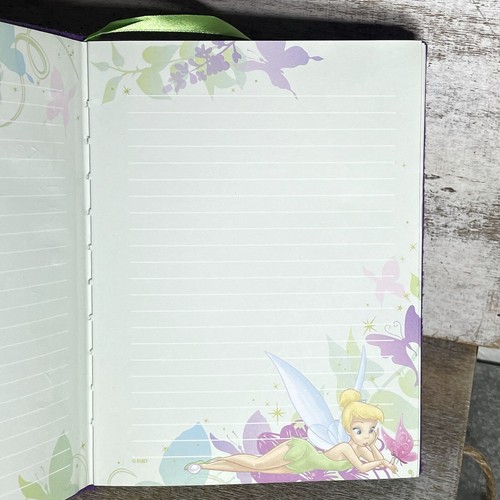 Walt Disney Tinker Bell Embroidery Cover Notebook Bookmark Purple & Green 8"x6" - Picture 13 of 18