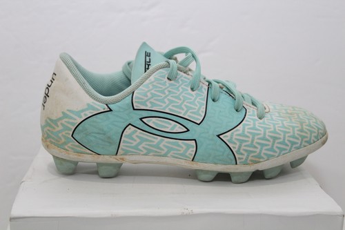 Under Armour CF Clutch Force 2.0 FG Jr Soccer Cleats Blue White Shoes Youth 12 K - Imagen 7 de 12