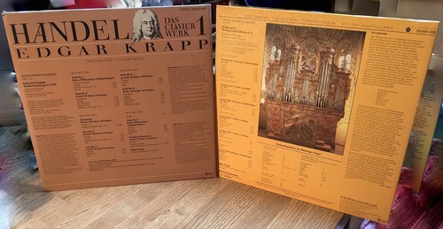 2 double LP HAENDEL Das Clavier Werk Edgar Krapp Suiten Cembalo Orgelkonzerte - Picture 2 of 2