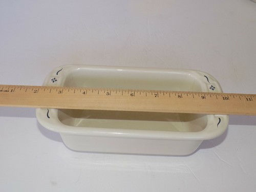 Small Loaf Pan 1pt Woven Traditions Classic Blue Longaberger Pottery - Picture 8 of 8