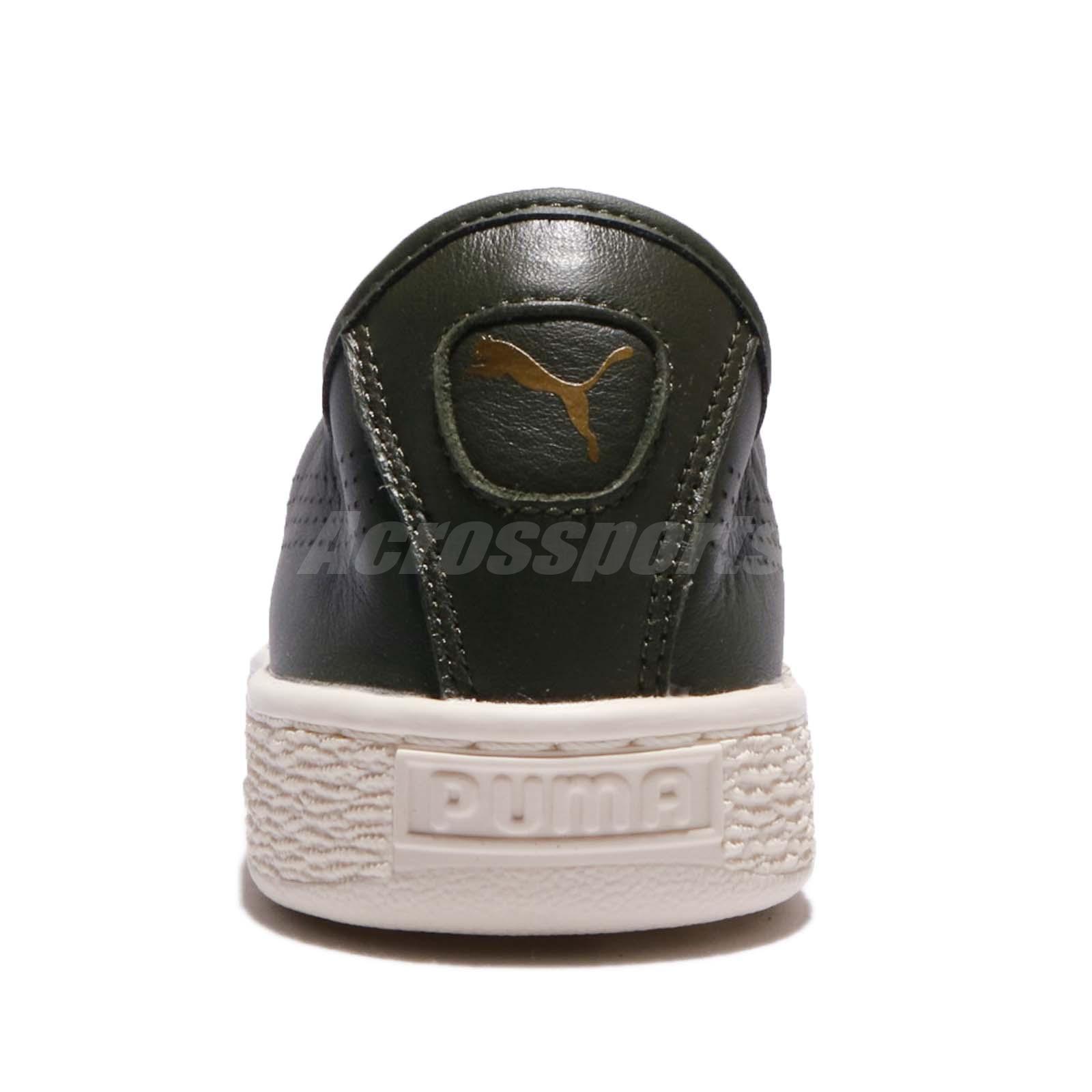 Puma Basket Classic Soft Leather Olive Ivory Shoes Men Shoes Ivory Sneakers 363824-03 ab3e9b Puma Basket Classic Soft Leather Olive Ivory Shoes Men Shoes Ivory Sneakers 363824-03 ab3e9b