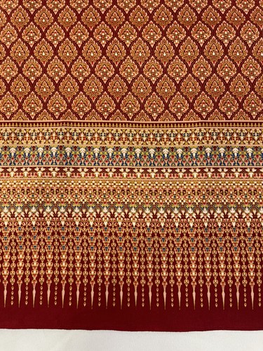 Women's Thai Pattern Gold Printed Cotton Stitched Tube Sarong Multi-Color 200 cm - Picture 89 of 132