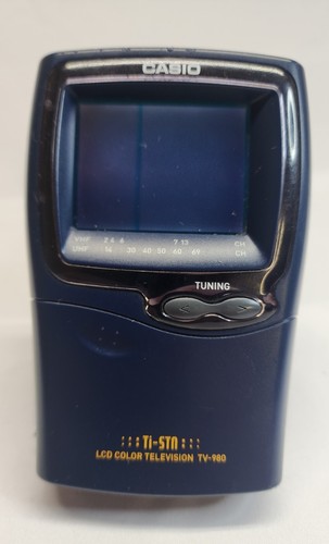 Casio Ti-STN LCD Color Television TV-980B. Works but can't tune in channels. - Picture 1 of 6
