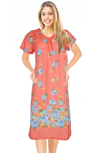 Jeffrico Nachthemden für Damen kurzärmelig Muumu Hauskleid Nachthemden 9004 - Bild 2 von 72