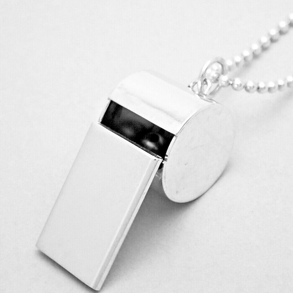 Tiffany & Co. Sterling Silver Whistle Pendant on a 20