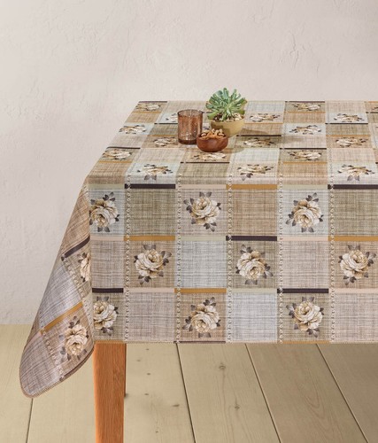 WIPE CLEAN PVC TABLECLOTH VINYL OILCLOTH TABLE CLOTH TABLE COVER PROTECTOR - Picture 65 of 74
