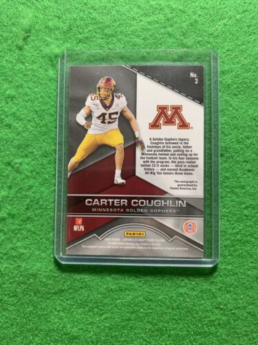 CARTER COUGHLIN AUTO ROOKIE CARD GIATNS RC 2020 CHRONICLES DRAFT PICKS PLAYOFF - Picture 2 of 12