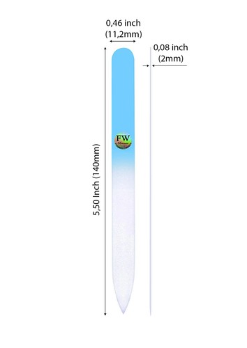 Juego de colección de limas de uñas de vidrio Fulgent World color 2 piezas - Original checo - Imagen 8 de 8