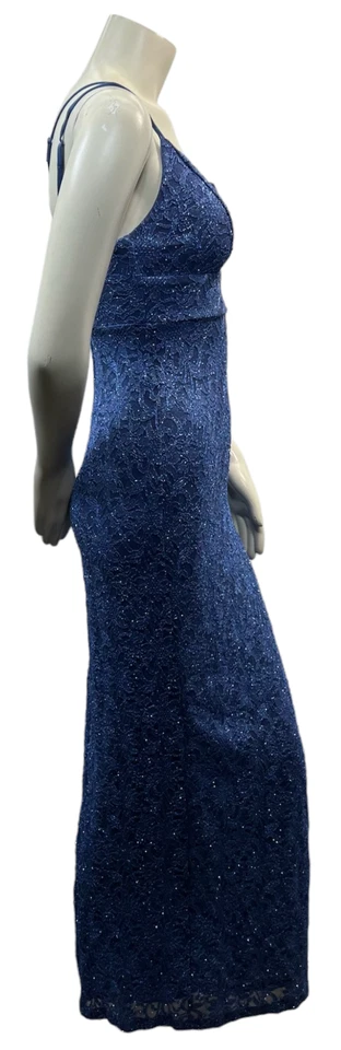 Vestido Teeze Me para mujer talla 2 azul encaje abertura sin mangas nuevo sin etiquetas Foto 4 de 4