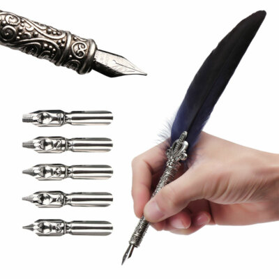 1 set Calligraphy Pen Dip Pen Writing Ink Set Stationery Gift Box with 5 Nib 1 set Calligraphy Pen Dip Pen Writing Ink Set Stationery Gift Box with 5 Nib