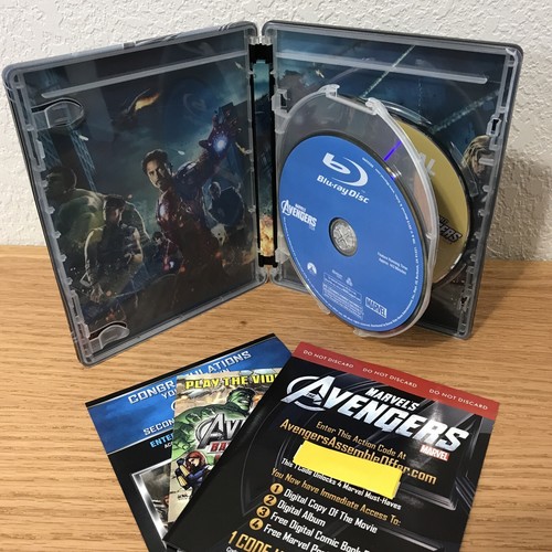 Marvel’s The Avengers (3D/Blu-Ray/DVD, 2012) 4-Disc SteelBook MetalPak SEE PICS! - Picture 2 of 13