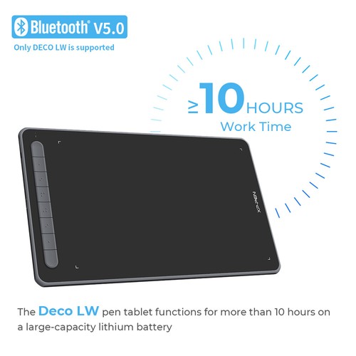 XP-PEN Deco LW Bluetooth V5.0Wireless Graphic Tablet Drawing Pen Tablet - Picture 2 of 12