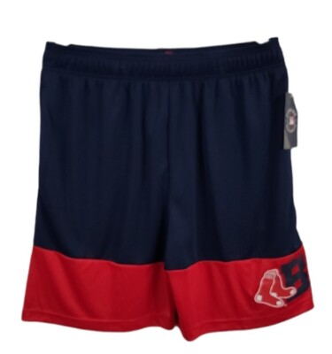 Boston Red Sox MLB Majestic Men's Navy Team Athletic Performance Shorts: S-3XL