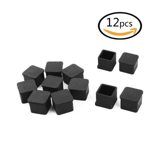 1 Inch X1 Inch Rubber Square Feet Furniture Table Chair Leg Foot Cover Caps Chai - Picture 2 of 7