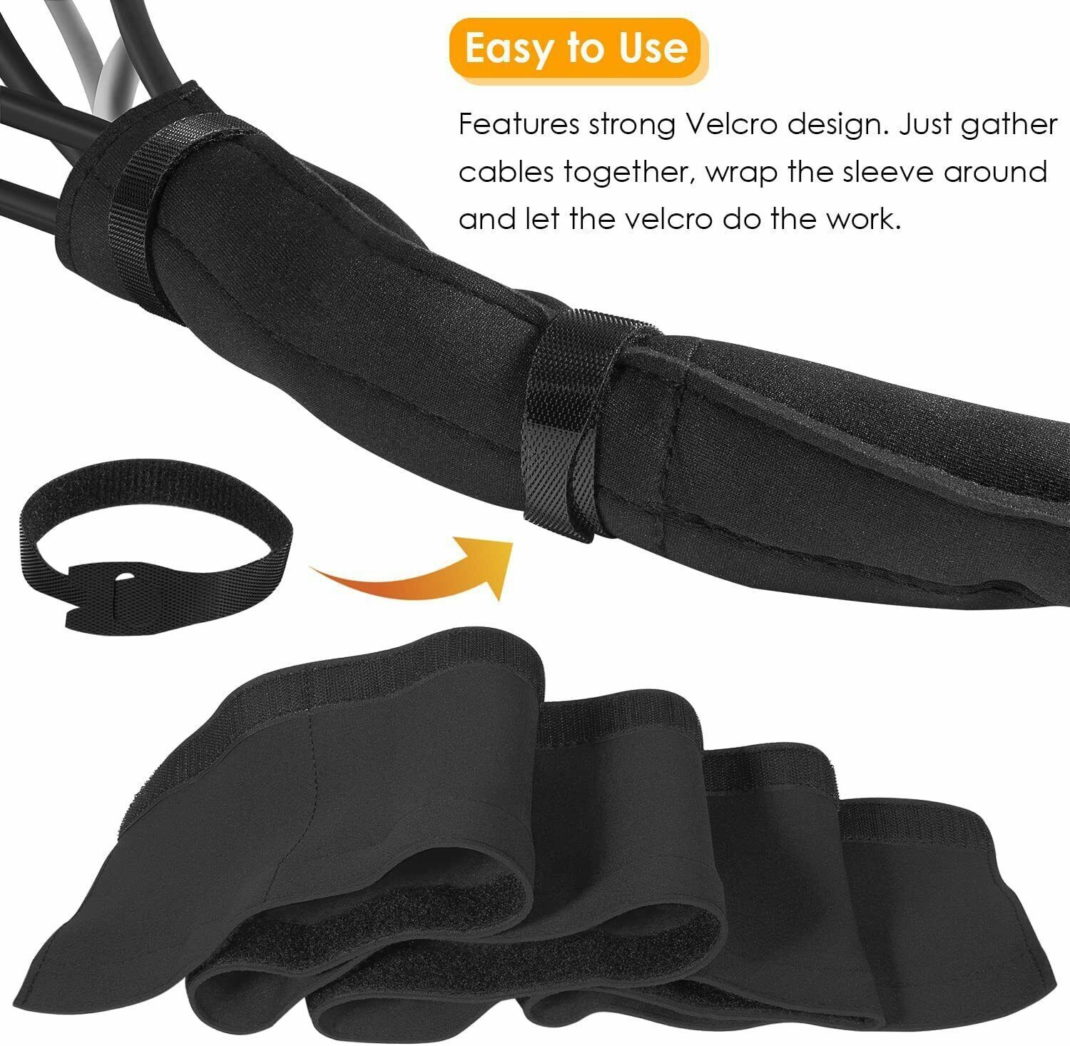 For TH Marine Troll Jacket Trolling Motor Cable Organizer Sleeve