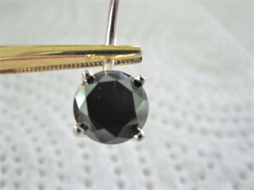 2.40ctw BLACK DIAMOND BELLY RING w/AQUAMARINE,CERTIFICATE, DIAMOND TESTER,DOUBLE - Picture 4 of 8