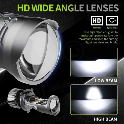 H4 9003 LED Headlight Bulbs High Low Beam Conversion Kit 6000K White Canbus - Picture 4 of 16