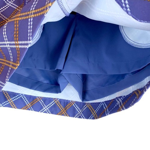 Nike Golf Fit Dry Plaid Rock Skort Periwinkle Blue Mustard Gold Academia Preppy - Bild 6 von 13