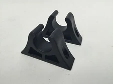 MARINE BOAT CANOE KAYAK PAIR OF BLACK PP+TPR MOLDED PADDLE CLIP 7/8" DIAMETER