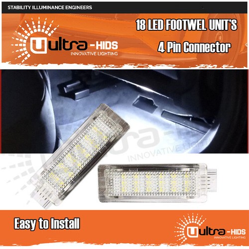 2x LED WHITE BLUE RED Footwell Door Courtesy Interior Light F20 F21 F22 F30 F31 - Picture 8 of 10