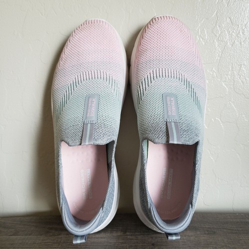 Skechers GO WALK Flex Knit Cali Sunset Sneaker Slip-On Shoes Grey Ombre Size 9.5 - Picture 6 of 11