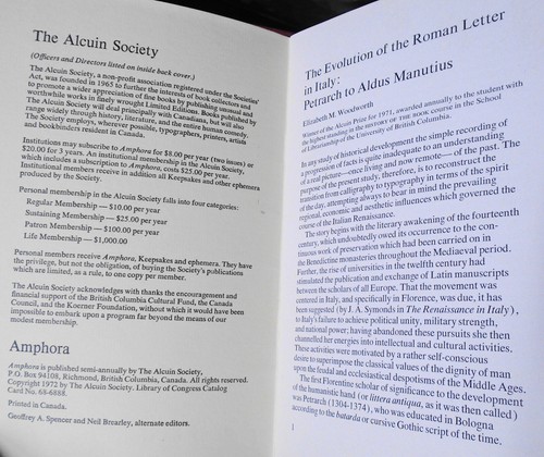 Amphora X (Alcuin) Special Christmas Edition 1972: Petrarch To Aldus Manutius  - Bild 2 von 4