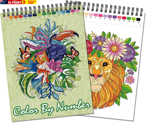 Colour by Numbers Adult Colouring Book, Colouring Book for Adult Relaxation, Adu