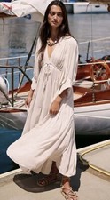 Free People Free-est Just Like Paradise Maxi Dress Beige Stone - XS Extra Small