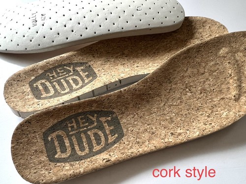 New Hey Dude Leather High Cushion Latex Rebound Insoles Insert US Men Women - Picture 3 of 6