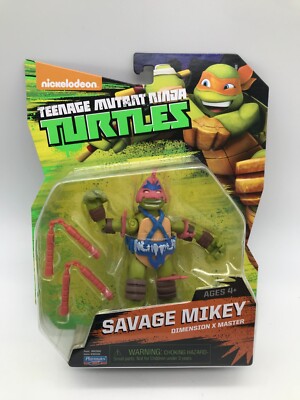 Teenage Mutant Ninja Turtles TMNT  Action Figure Savage Mikey NICE
