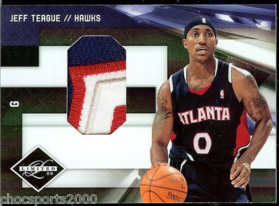 2009-10 Limited Freshmen Jumbo Jersey Prime Jeff Teague 4-Color Patch #'D 1/10