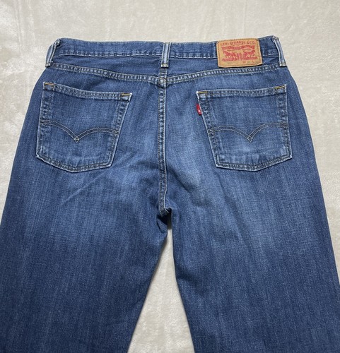 Pantalones de mezclilla Levi's 514 para hombre 33x31 azul pierna recta calce atlético - Imagen 5 de 11