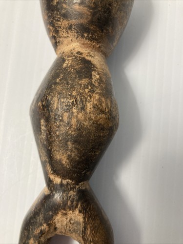 Antique African Wooden Fertility Doll Sculpture 7 1/2” tall Aged Hardwood - Picture 6 of 10