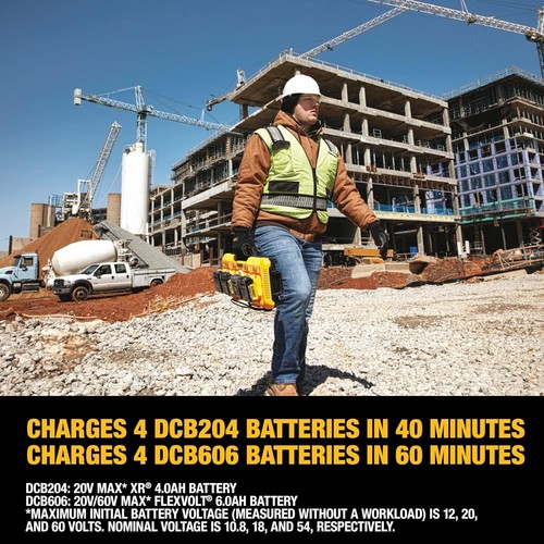 DEWALT 20V MAX* Charger, 4-Port, Rapid Charge (DCB104) - Picture 5 of 6