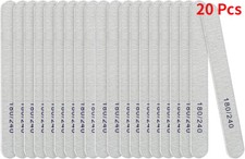 20 PCS Professional Double Sided 180/240 Grit Nail Files Manicure Tool