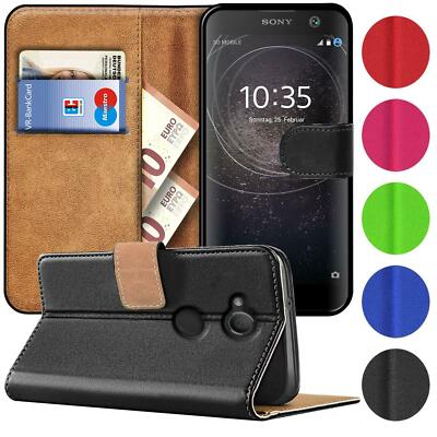 Book Case für Sony Xperia XA2 Hülle Tasche Flip Cover Handy Schutz Hülle