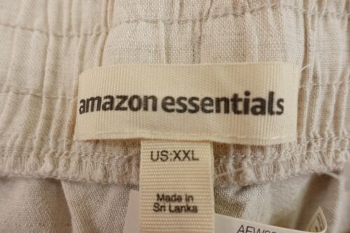 Amazon Essentials Womens XXL Natural Linen Blend Drawstring Wide Leg Pant NWT - Picture 2 of 9