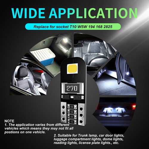 10Pcs W5W T10 LED Canbus No Error Bulb Car Interior Light 194 LED Signal Lamp - Photo 10/10