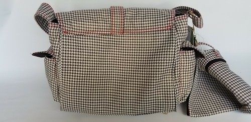 Kalencom New Orleans Large Buckle Houndstooth Print Diaper Bag - NWT - Picture 5 of 12