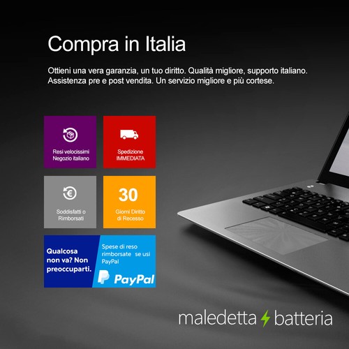 Batteria NERA 7.2-7.4 V 6000 mAh per samsung NP530U3C - Foto 9 di 9