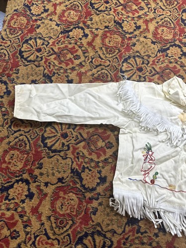 Vintage Walls of Texas Cowgirl Southwest Fringe Shirt Size 5 FLAWS - Picture 7 of 17