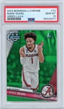 Mark Sears 2023-24 Bowman Chrome Green Lava Refractor 9/99 RC PSA 10 GEM POP 1