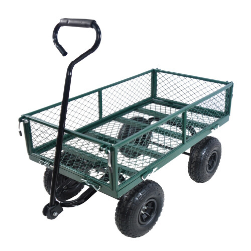 Utility Garden Carts Steel Heavy-Duty Wagon Wheelbarrow Yard Outdoor Trolley - Picture 25 of 41