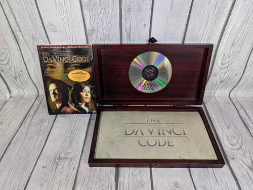 *RARE* The Da Vinci Code - Wooden Press Box Media Promo Swag Critic w/ New DVD - Picture 1 of 16