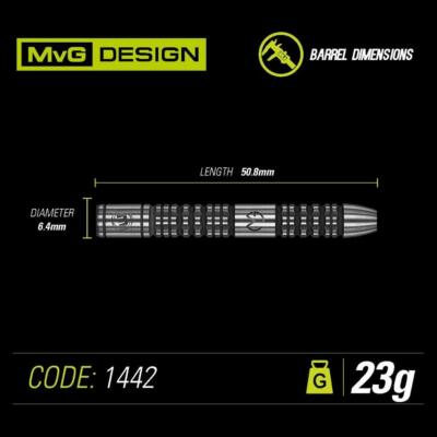 MVG アブソリュート　23g steel WINMAU Michael van Gerwen MVG ABSOLUTE 90% Tungsten 23 Gram