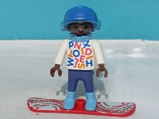 PLAYMOBIL FIGURE SNOWBOARD BOARD SPORT WINTER SNOW BOY GIRL STATION