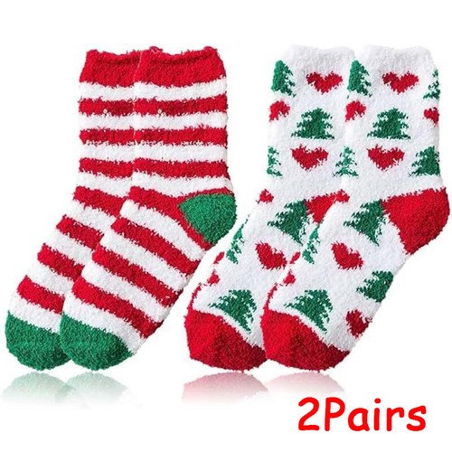 2/5Pairs Christmas Soft Ladies Fluffy Lounge Cosy Bed Socks Winter Warm Gifts - Picture 11 of 14