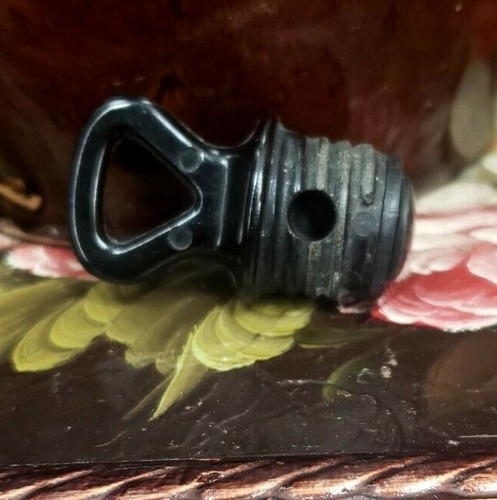 Vintage Stoneware Jug / Decanter - Dark Brown with Screw on Cap - Unique Shape - Picture 11 of 12