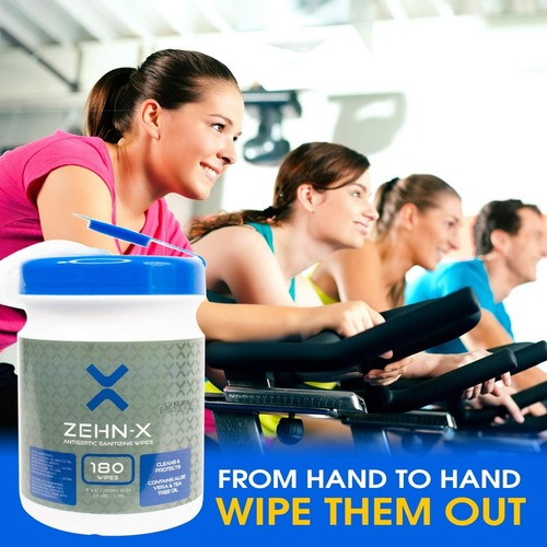 ZEHN-X 180 Count Canister Hand Wipes made with Tea Tree Oil and Aloe Vera - Picture 4 of 9