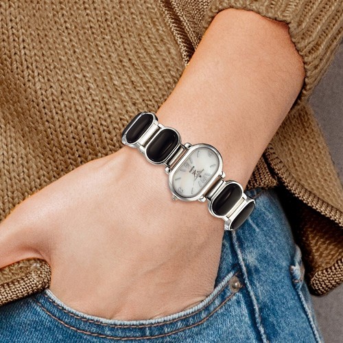 Ladies Charles Hubert Black Agate Bracelet 33x27mm Watch - Picture 5 of 5